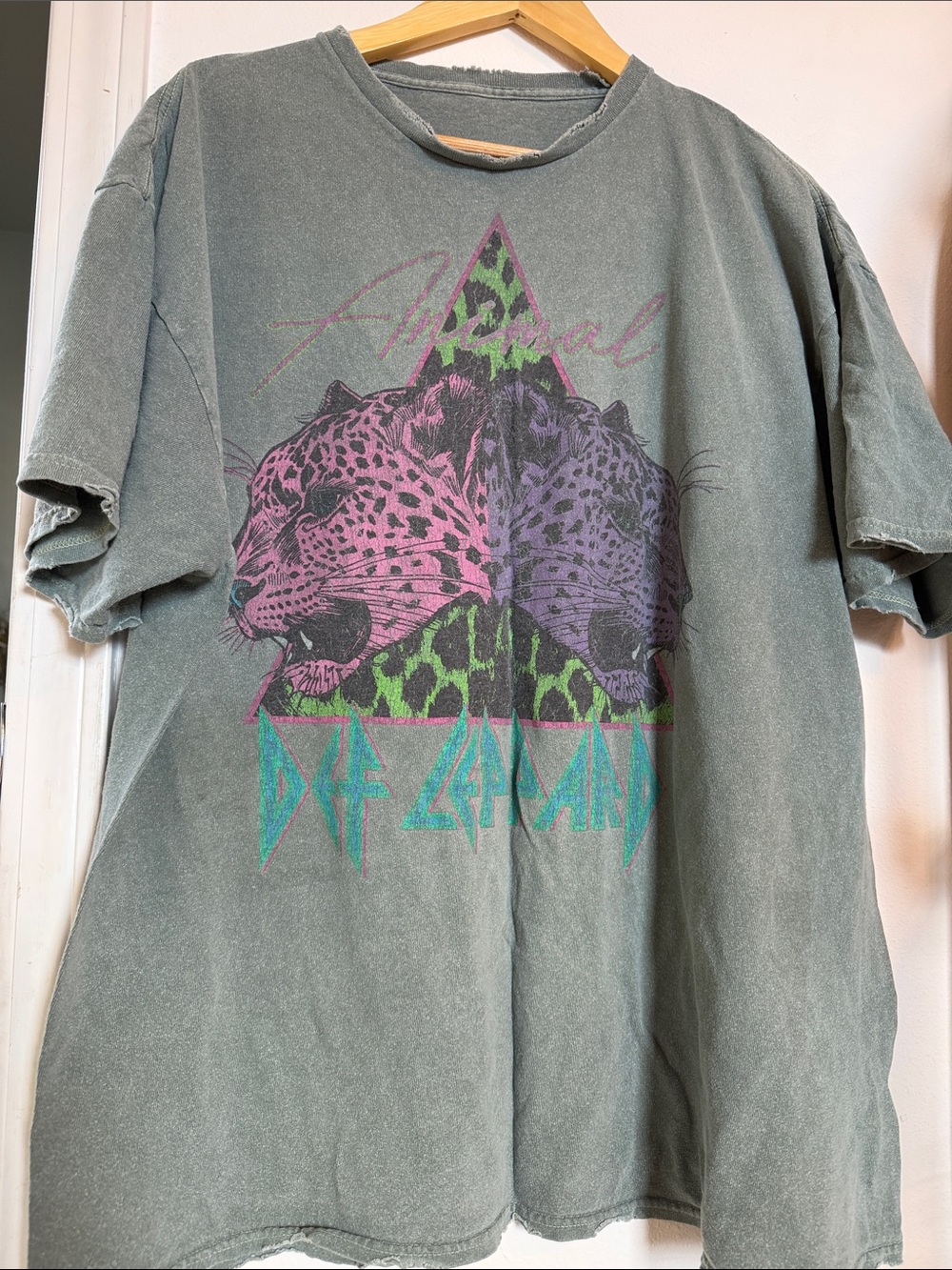 Def Leppard Green Graphic Band T-Shirt